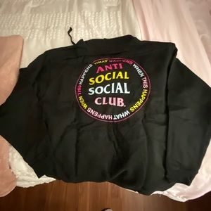 NWT Anti Social Social Club men’s black hoodie
